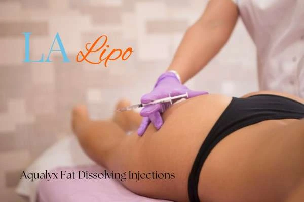 Woman having fat dissolving injections Greater London (Kingston upon Thames) on thighs