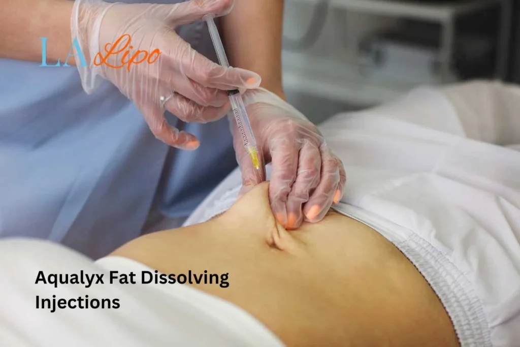 woman having fat dissolving injections Greater London (Kingston upon Thames) in the stomach