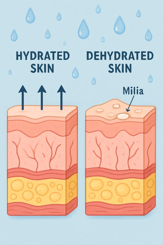 The importance of hydration and milia production Greater London (Kingston upon Thames)